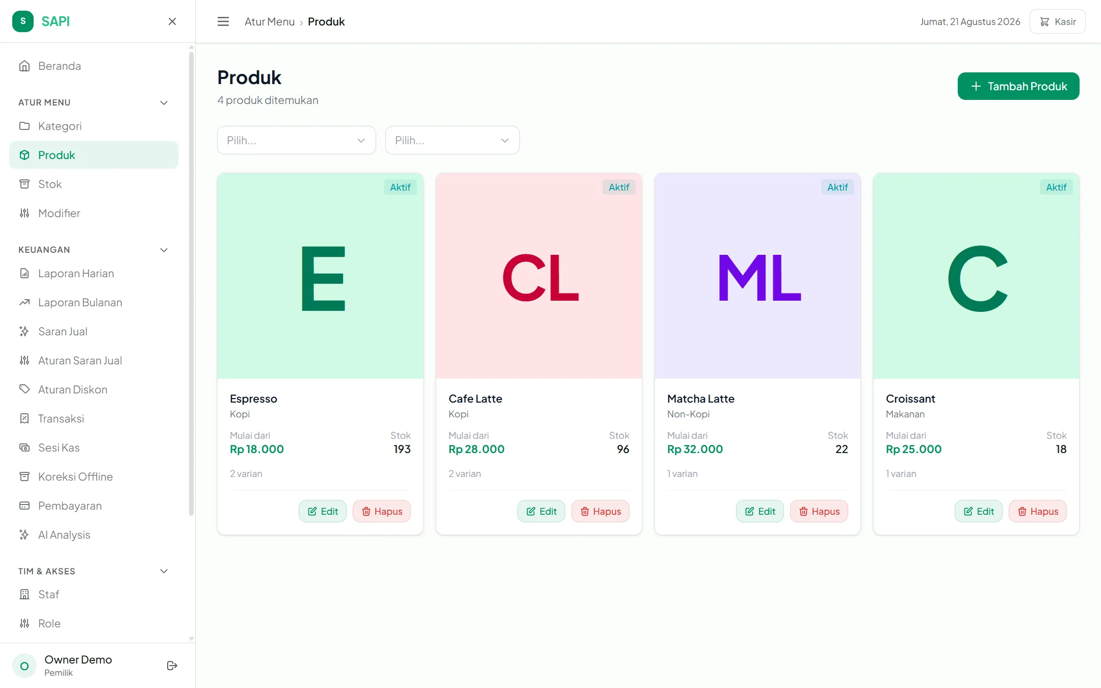 Daftar Produk